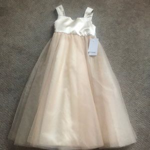 Champagne girls formal full length dress